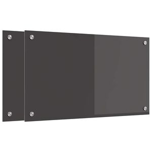 vidaXL Konyhai h&aacute;tfal 2 pcs S&ouml;t&eacute;tsz&uuml;rke 70 x 40 cm edzett &uuml;veg