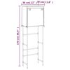 vidaXL 2 szintes barna vas WC feletti t&aacute;rol&oacute;&aacute;llv&aacute;ny 56x30x170 cm