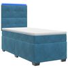 vidaXL Boxspring &aacute;gy matraccal LED szalagokkal K&eacute;k 90 x 190 cm B&aacute;rsony