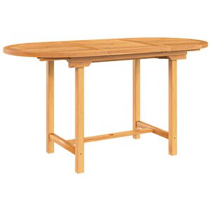 vidaXL kih&uacute;zhat&oacute; t&ouml;m&ouml;r t&iacute;kfa kerti asztal 110-160 x 80 x 75 cm