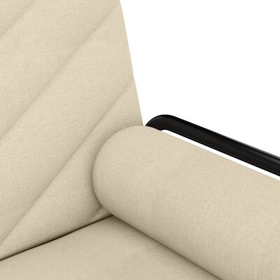 vidaXL krémszínű szövet kanapéágy karfákkal