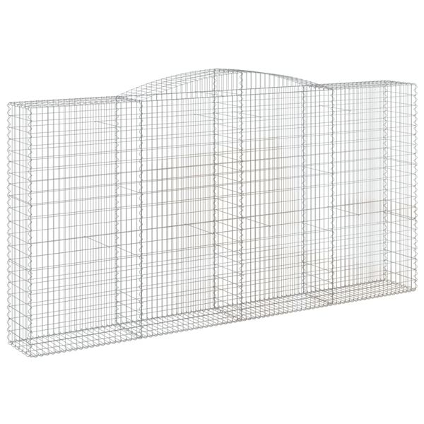 vidaXL 25 db &iacute;ves horganyzott vas gabion kos&aacute;r 400x50x200/220 cm