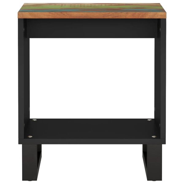 vidaXL tömör újrahasznosított és szerelt fa dohányzóasztal 40x31x46 cm