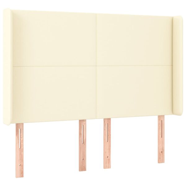 vidaXL kr&eacute;msz&iacute;nű műbőr fejt&aacute;mla sz&aacute;rnyakkal 147x16x118/128 cm