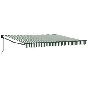 vidaXL Beh&uacute;zhat&oacute; napellenző Z&ouml;ld &eacute;s Feh&eacute;r 400 &times; 300 cm