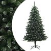 vidaXL Műanyag Hajtogat&oacute;s Kar&aacute;csonyfa 150 cm PVC &eacute;s f&eacute;m Hom&aacute;lyos&iacute;tott