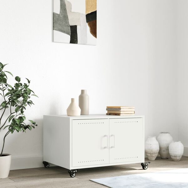 vidaXL fehér acél dohányzóasztal 68 x 50 x 43,5 cm