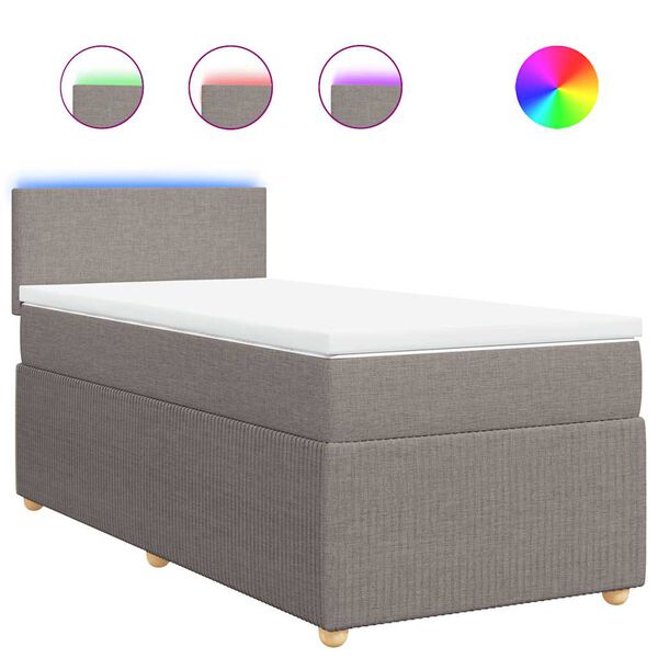 vidaXL t&oacute;psz&iacute;nű sz&ouml;vet rug&oacute;s &aacute;gy matraccal 90 x 200 cm