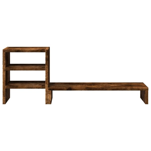 vidaXL f&uuml;st&ouml;s t&ouml;lgy szerelt fa monitor&aacute;llv&aacute;ny asztali rendszerezővel