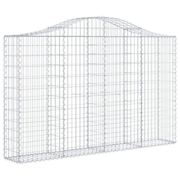 vidaXL 4 db &iacute;ves horganyzott vas gabion kos&aacute;r 200x30x120/140 cm
