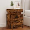 vidaXL 2 db sonoma t&ouml;lgy sz&iacute;nű &eacute;jjeliszekr&eacute;ny LED-ekkel 35x39x55 cm