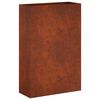 vidaXL Kerti cser&eacute;p Rozsd&aacute;s 50 x 20 x 75 cm Időj&aacute;r&aacute;s&aacute;ll&oacute; Ac&eacute;l