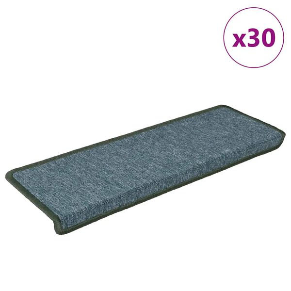 vidaXL 30 db s&ouml;t&eacute;tz&ouml;ld l&eacute;pcsőszőnyeg, t&eacute;glalap alak&uacute; sz&eacute;llel, 65 x 21 x 4 cm