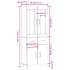vidaXL fehér szerelt fa magasszekrény 69,5 x 34 x 180 cm