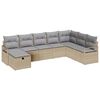 vidaXL Kanap&eacute; Szett 8 db 8-&Uuml;lőhelyek sz&aacute;ma Beige &eacute;s Vil&aacute;gossz&uuml;rke