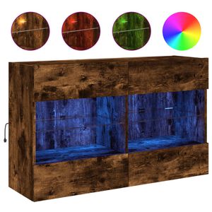 vidaXL f&uuml;st&ouml;s t&ouml;lgy sz&iacute;nű fali TV-szekr&eacute;ny LED-ekkel 98,5x30x60,5 cm