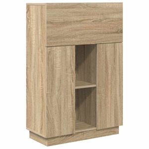 vidaXL Asztal Sonoma t&ouml;lgy 71.5 x 31.5 x 106.5 cm Szerelt Fa