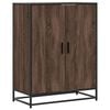vidaXL barna t&ouml;lgy sz&iacute;nű szerelt fa &eacute;s f&eacute;m cipőszekr&eacute;ny 75x38x97,5 cm