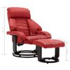 vidaXL piros műbőr TV-fotel l&aacute;bzs&aacute;mollyal