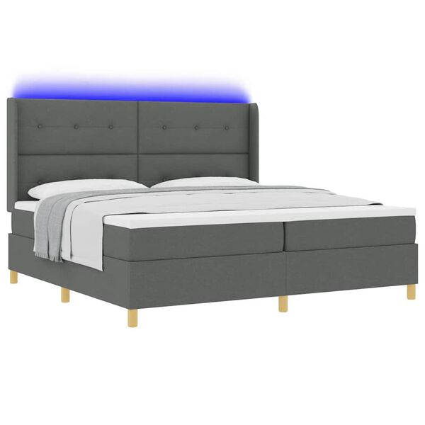 vidaXL Boxrug&oacute;s &aacute;gy matracmal fejt&aacute;ml&aacute;val Sz&uuml;rke 140 x 200 cm sz&ouml;vet