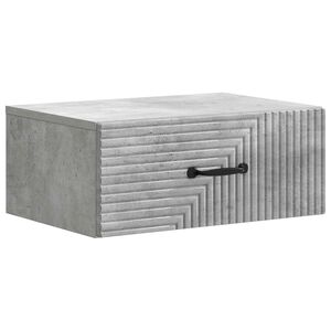 vidaXL Fali &eacute;jjeli szekr&eacute;ny Betonsz&uuml;rke 49 x 34,5 x 20 cm Szerelt Fa