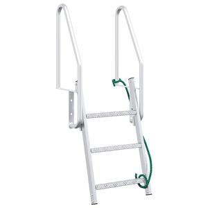 vidaXL 3 l&eacute;pcsős st&eacute;gl&eacute;tra Ez&uuml;st 58 x 77 x 144 cm Alum&iacute;nium