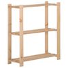 vidaXL 3 szintes t&ouml;m&ouml;r fenyőfa t&aacute;rol&oacute;&aacute;llv&aacute;ny 80 x 28,5 x 90 cm