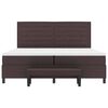 vidaXL Boxrug&oacute;s &aacute;gy matracmal S&ouml;t&eacute;t Barna 200 x 200 cm sz&ouml;vet