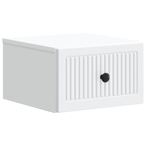 vidaXL Fali &eacute;jjeli szekr&eacute;ny fi&oacute;kkal Feh&eacute;r 33 x 34,5 x 20 cm Szerelt Fa