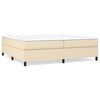 vidaXL kr&eacute;msz&iacute;nű sz&ouml;vet rug&oacute;s &aacute;gy matraccal 200 x 200 cm