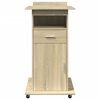 vidaXL sonoma tölgy szerelt fa állópult kerékkel/fiókkal 55x55x107cm