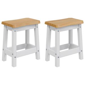 vidaXL B&aacute;rsz&eacute;k EKAI 2 db Feh&eacute;r 40 x 29 x 45,5 cm T&ouml;m&ouml;r Fenyőfa