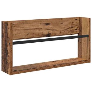 vidaXL Magazin &aacute;llv&aacute;ny polcokkal &Ouml;reg fa 60 x 12 x 30 cm Faanyag