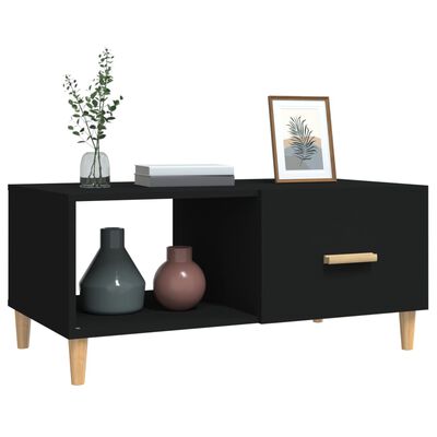 vidaXL fekete szerelt fa dohányzóasztal 89,5 x 50 x 40 cm