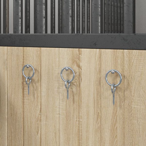 vidaXL 3 db ez&uuml;stsz&iacute;nű ac&eacute;l l&oacute;k&ouml;tőgyűrű szemes csavarokkal