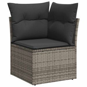 vidaXL sz&uuml;rke polyrattan kerti sarokkanap&eacute; p&aacute;rn&aacute;val