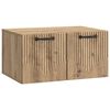 vidaXL Fali TV szekr&eacute;ny 59,5 x 41 x 30 cm K&eacute;zműves T&ouml;lgy Szerelt Fa