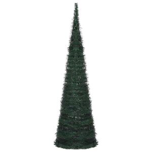 vidaXL Kar&aacute;csonyfa with LED String Lights Z&ouml;ld 150 x 150 cm PVC
