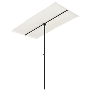vidaXL homokfeh&eacute;r kerti napernyő alum&iacute;niumr&uacute;ddal 180 x 110 cm