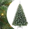 vidaXL Mű kar&aacute;csonyfa 300 LED-del &aacute;llv&aacute;nnyal Z&ouml;ld 240 cm PE &eacute;s PVC