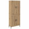 vidaXL Magasfi&uacute; Artisan t&ouml;lgy 69,5 x 34 x 180 cm Szerelt Fa