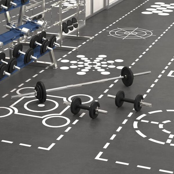 vidaXL &ouml;nt&ouml;ttvas egykezes &eacute;s k&eacute;tkezes s&uacute;lyz&oacute;k&eacute;szlet 30 kg