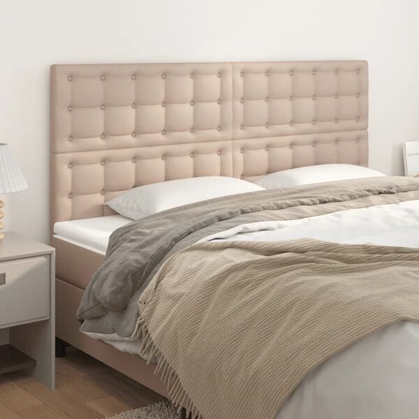 vidaXL műbőr fejt&aacute;mla cappuccino sz&iacute;nben 160x5x118/128 cm