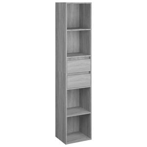 vidaXL sz&uuml;rke sonoma sz&iacute;nű szerelt fa k&ouml;nyvszekr&eacute;ny 36 x 30 x 171 cm