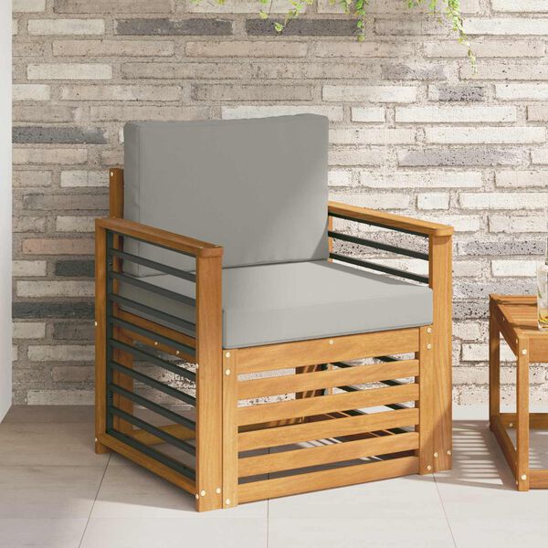 vidaXL K&uuml;lt&eacute;ri kanap&eacute; szett p&aacute;rn&aacute;val Term&eacute;szetes 71 x 63 x 73 cm