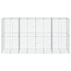 vidaXL horganyzott vas gabion kosár fedéllel 400 x 100 x 200 cm