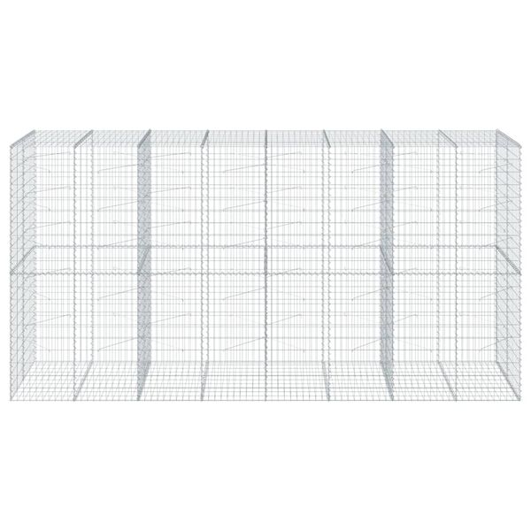 vidaXL horganyzott vas gabion kosár fedéllel 400 x 100 x 200 cm