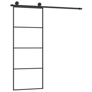 vidaXL ESG &uuml;veg &eacute;s alum&iacute;nium tol&oacute;ajt&oacute; f&eacute;mszerelv&eacute;ny-szettel 76x205 cm