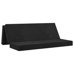 vidaXL &Ouml;sszecsukhat&oacute; kanap&eacute;&aacute;gy 200 x 67 x 45 cm Fekete