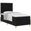 vidaXL Boxrug&oacute;s &aacute;gy matracmal fejt&aacute;ml&aacute;val Fekete 90 x 190 cm sz&ouml;vet